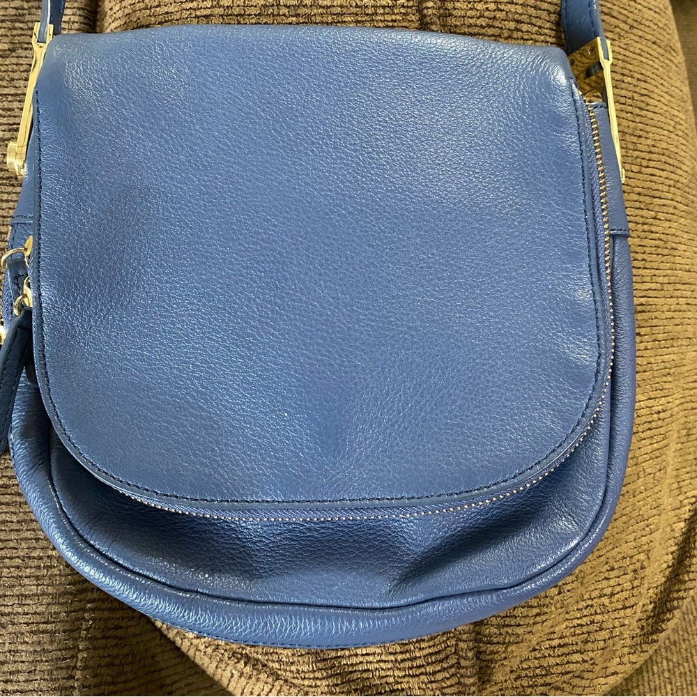 VINCE CAMUTO Blue genuine leather bag